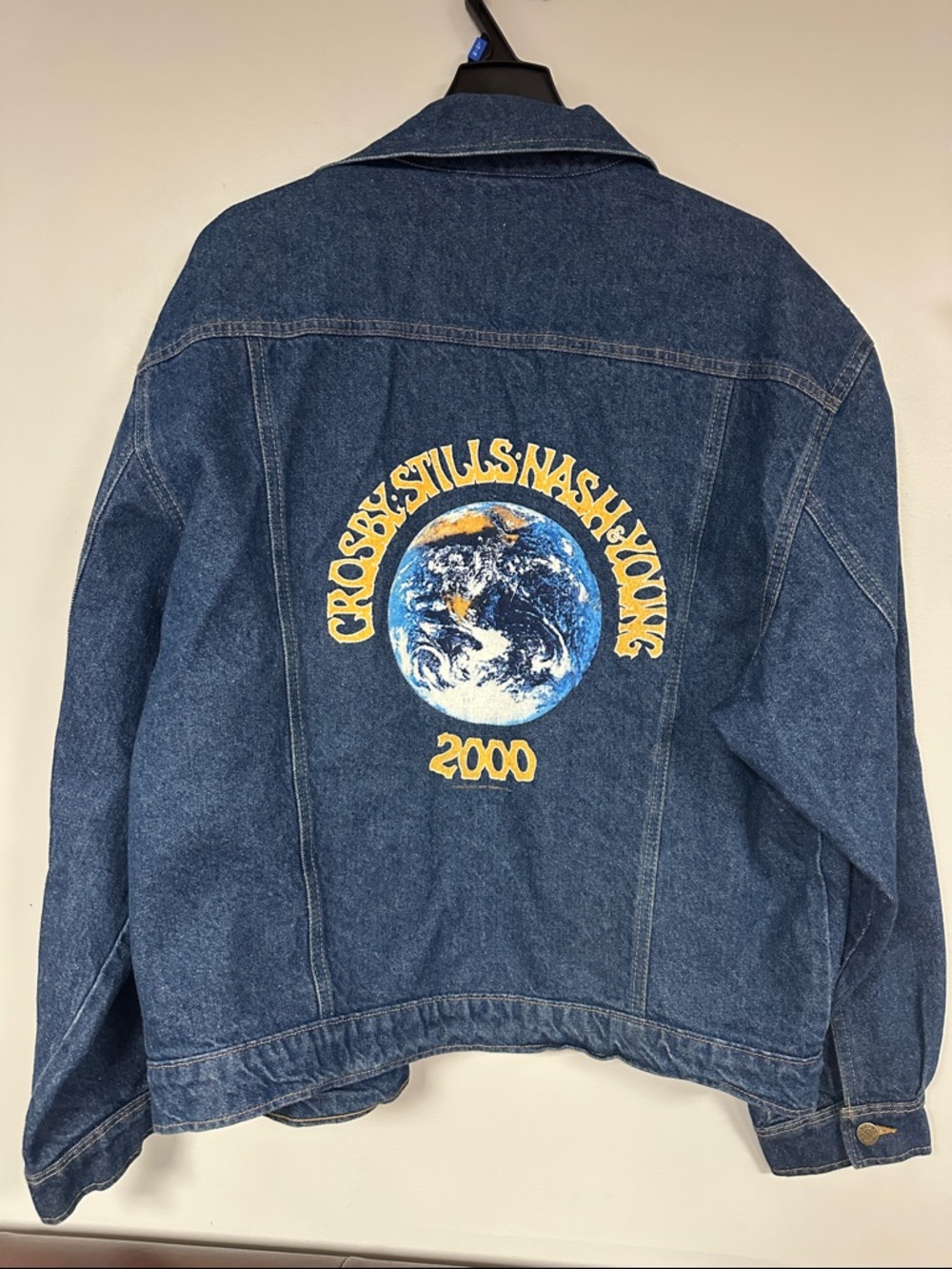 Vintage But LIKE NEW Crosby Stills Nash & Young 2000 Tour Denim Jacket XL - Picture 2 of 7